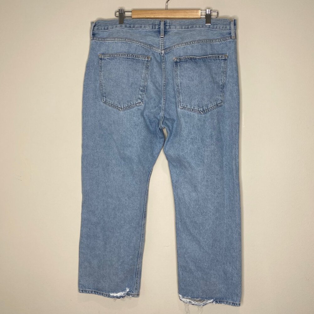 Agolde 90s Crop Distressed Jeans *Echo* Sz 34 - Picture 3 of 14